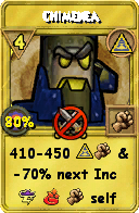 Wizard101 Myth spell card: Chimenea, Spell ID 4133