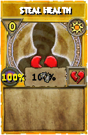 Wizard101 Sun spell card: Steal Health, Spell ID 4138