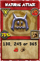 Wizard101 Fire spell card: Natural Attack, Spell ID 4153