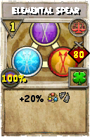 Wizard101 Balance spell card: Elemental Spear, Spell ID 4161