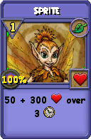 Wizard101 Life spell card: Sprite, Spell ID 4194