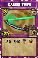 Wizard101 Storm spell card: Dagger Swipe, Spell ID 4201