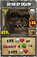 Wizard101 Death spell card: Scion of Death, Spell ID 4222