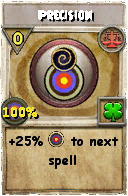 Wizard101 Balance spell card: Precision, Spell ID 4233