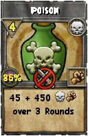 Wizard101 Death spell card: Poison, Spell ID 4236