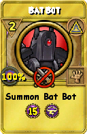 Wizard101 Myth spell card: Bat Bot, Spell ID 4252