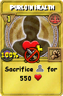 Wizard101 Balance spell card: Purloin Health, Spell ID 4255