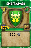 Wizard101 Life spell card: Spirit Armor, Spell ID 4264