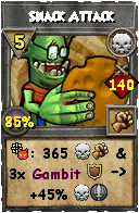 Wizard101 Death spell card: Snack Attack, Spell ID 4276