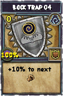 Wizard101 Shadow spell card: Lock Trap 04, Spell ID 4279