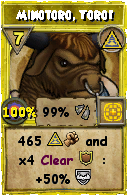 Wizard101 Myth spell card: Minotoro, Toro!, Spell ID 4306