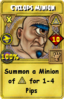 Wizard101 Myth spell card: Cyclops Minion, Spell ID 4310