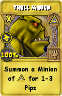 Wizard101 Myth spell card: Troll Minion, Spell ID 4313