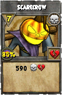 Wizard101 Death spell card: Scarecrow, Spell ID 4314