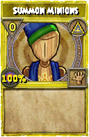 Wizard101 Myth spell card: Summon Minions, Spell ID 4327