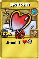 Wizard101 Ice spell card: Snow Drift, Spell ID 4340