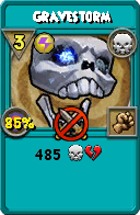 Wizard101 Death spell card: Gravestorm, Spell ID 4344