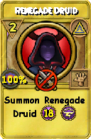 Wizard101 Myth spell card: Renegade Druid, Spell ID 4346