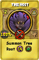 Wizard101 Myth spell card: Tree Root, Spell ID 4348