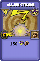 Wizard101 Storm spell card: Major Cyclone, Spell ID 4370