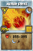 Wizard101 Moon spell card: Meteor Strike, Spell ID 4387
