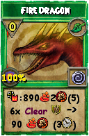 Wizard101 Life spell card: Fire Dragon, Spell ID 4393