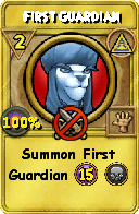 Wizard101 Myth spell card: First Guardian, Spell ID 4401