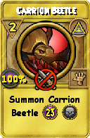 Wizard101 Myth spell card: Carrion Beetle, Spell ID 4403