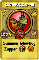 Wizard101 Myth spell card: Glowbug Zapper, Spell ID 4405
