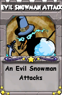 Wizard101 School 16 spell card: Evil Snowman Attack, Spell ID 4409