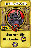 Wizard101 Myth spell card: Sir Blackwater, Spell ID 4410
