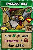 Wizard101 Life spell card: Phoebus' Will, Spell ID 4439
