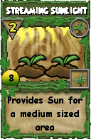 Wizard101 Gardening spell card: Streaming Sunlight, Spell ID 4463