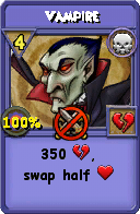 Wizard101 Death spell card: Vampire, Spell ID 4468