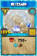 Wizard101 Ice spell card: Blizzard, Spell ID 4473
