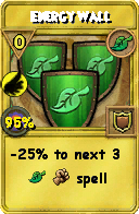 Wizard101 Life spell card: Energy Wall, Spell ID 4476