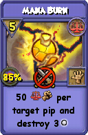 Wizard101 Balance spell card: Mana Burn, Spell ID 4479