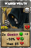 Wizard101 Death spell card: Warren Wraith, Spell ID 4481