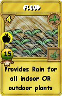 Wizard101 Gardening spell card: Flood, Spell ID 4501