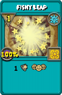 Wizard101 Ice spell card: Fishy Leap, Spell ID 4529