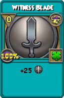 Wizard101 Storm spell card: Witness Blade, Spell ID 4530