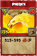 Wizard101 Fire spell card: Phoenix, Spell ID 4533
