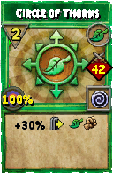 Wizard101 Life spell card: Circle of Thorns, Spell ID 4541