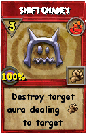Wizard101 Fire spell card: Shift Chaney, Spell ID 4546
