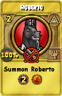 Wizard101 Myth spell card: Roberto, Spell ID 4547