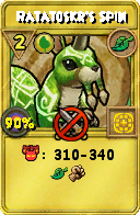 Wizard101 Life spell card: Ratatoskr's Spin, Spell ID 4553