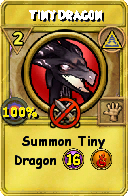 Wizard101 Myth spell card: Tiny Dragon, Spell ID 4563