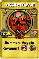 Wizard101 Myth spell card: Veggie Revanant, Spell ID 4566
