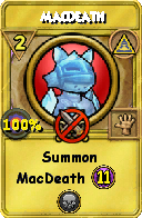 Wizard101 Myth spell card: MacDeath, Spell ID 4567
