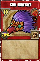 Wizard101 Fire spell card: Sun Serpent, Spell ID 4571